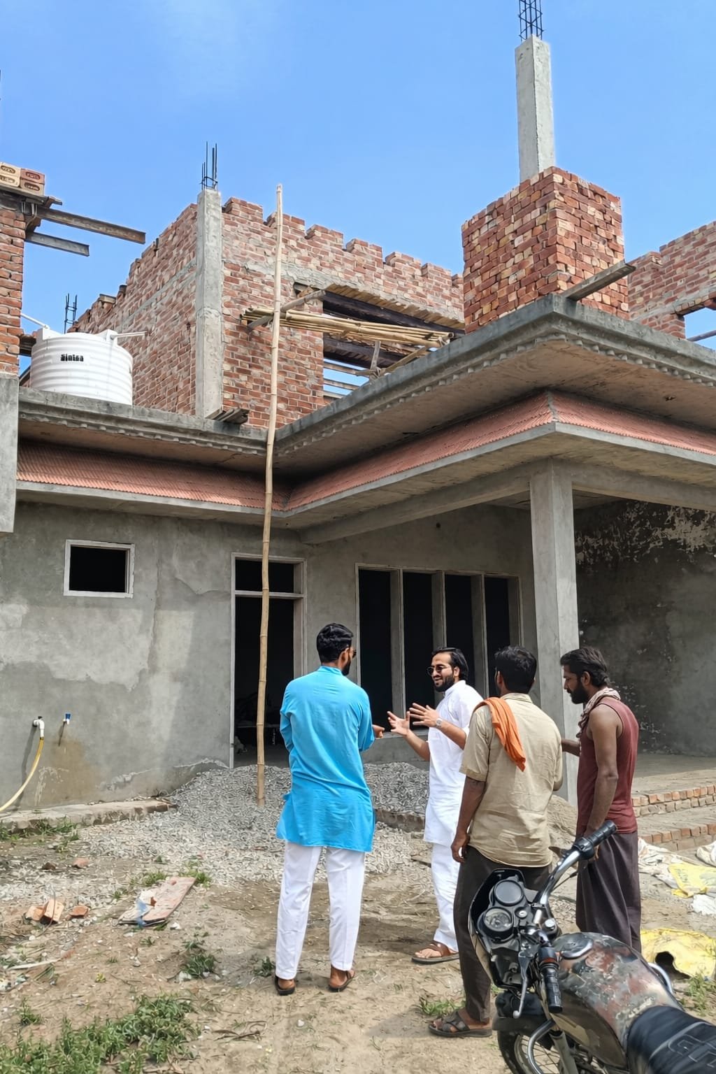 Brick residence under construction